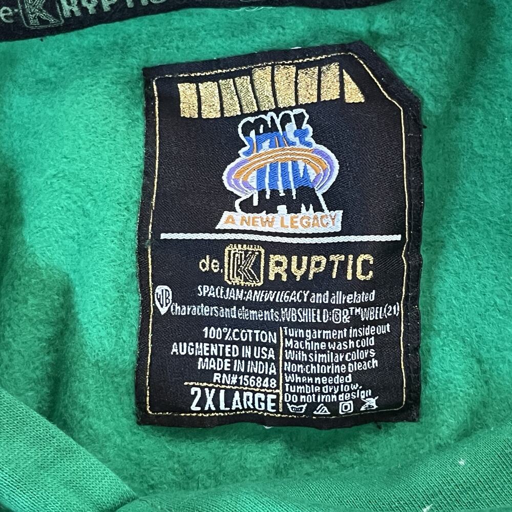 De Kryptic Space Jam A New Legacy Tune Squad Hoodie Green Size 2XL - Picture 6 of 10